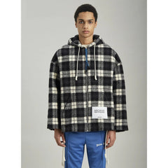 Palm Angels Black Cashmere Men's Sweater with Checked Pattern