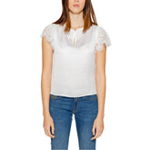 Guess White Polyester Blouse