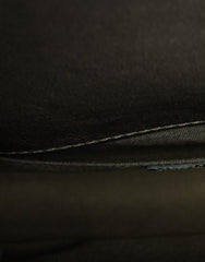 Chanel Dark Green Leather Shoulder Bag Gray Metal Purse Bag