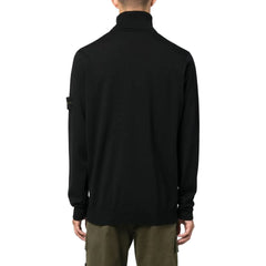 Stone Island Black Wool Men Sweater