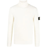 Stone Island White Wool Sweater