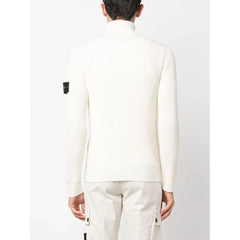 Stone Island White Wool Sweater