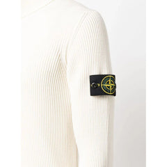 Stone Island White Wool Sweater