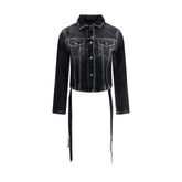 Balenciaga Denim Jacket with ribbon