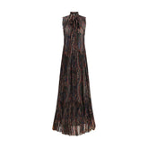 Saint Laurent Paisley long Dress