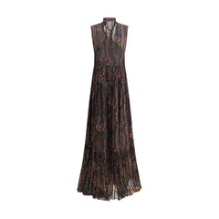 Saint Laurent Paisley long Dress
