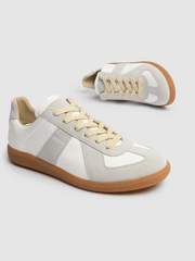 Maison Margiela Low Leather And Suede Sneakers