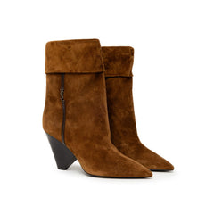 Saint Laurent Brown Suede Leather Boot