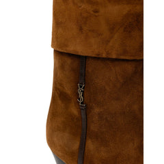 Saint Laurent Brown Suede Leather Boot