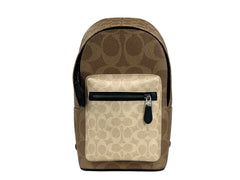 COACH West Color Block Leather Sling Pack Backpack Bag Sand