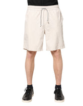 Brunello Cucinelli Off White Logo Men Bermuda Sweatshorts Shorts