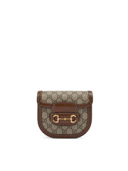 Gucci GG Beige Monogram Horsebit 1955 Belt Bag