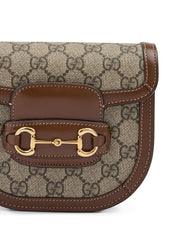 Gucci GG Beige Monogram Horsebit 1955 Belt Bag