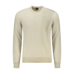 Hugo Boss Beige Cotton Men Sweater