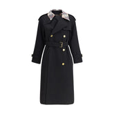 Burberry Castleford long Trench Coat with Check collar