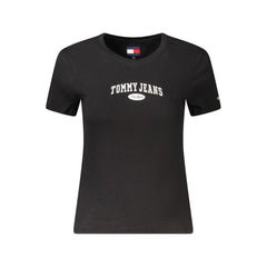 Tommy Hilfiger Black Cotton Tops & T-Shirt