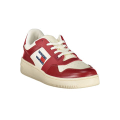 Tommy Hilfiger Red Leather Women Sneaker