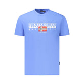 Napapijri Blue Cotton Men T-Shirt