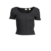 Levi's Black Cotton Women T-Shirt
