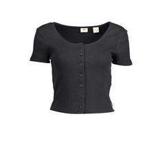 Levi's Black Cotton Women T-Shirt