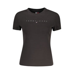 Tommy Hilfiger Black Cotton Tops & T-Shirt
