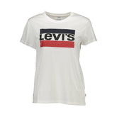 Levi's White Cotton Tops & T-Shirt