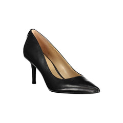 Ralph Lauren Black Leather Flat Shoe