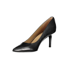 Ralph Lauren Black Leather Flat Shoe