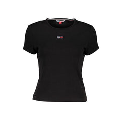 Tommy Hilfiger Black Cotton Tops & T-Shirt