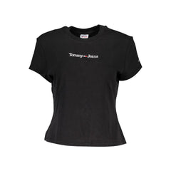 Tommy Hilfiger Black Cotton Tops & T-Shirt