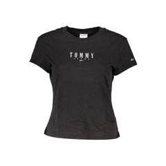 Tommy Hilfiger Black Cotton Tops & T-Shirt