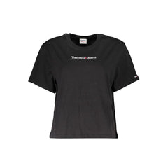 Tommy Hilfiger Black Cotton Tops & T-Shirt