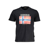 Napapijri Black Cotton T-Shirt