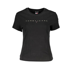 Tommy Hilfiger Black Cotton Tops & T-Shirt