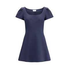 Alexander McQueen Short Dress with short gathered sleeves