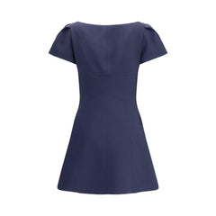 Alexander McQueen Short Dress with short gathered sleeves