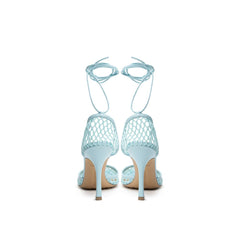 Bottega Veneta Blue Fabric And Leather Sandal