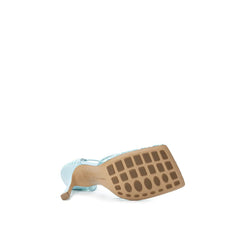 Bottega Veneta Blue Fabric And Leather Sandal