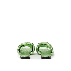 Bottega Veneta Green Leather Slide