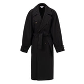 Bottega Veneta Black Cotton Trench Coat