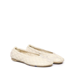 Burberry Sadler Leather Ballerina Flats