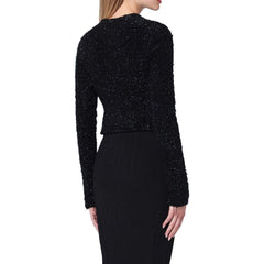 Balenciaga Crop Bouclé Cardigan