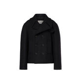 Saint Laurent Oversized Virgin Wool Peacoat