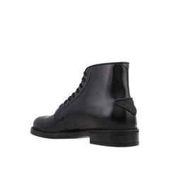 Prada Leather Lace-Up Boots