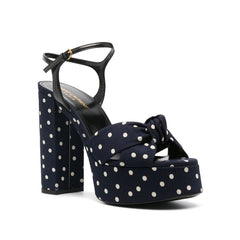 Saint Laurent Bianca Polka-Dot Sandals