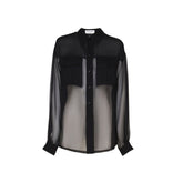 Saint Laurent Silk Crepe Muslin Shirt
