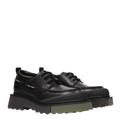 Off-White Black Leather Oxfords And Derby