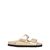 Palm Angels Gold Leather Slipper
