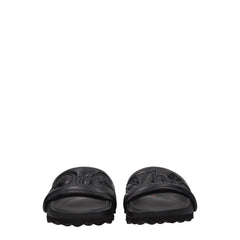Off-White Black Leather Slipper