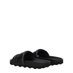 Off-White Black Leather Slipper